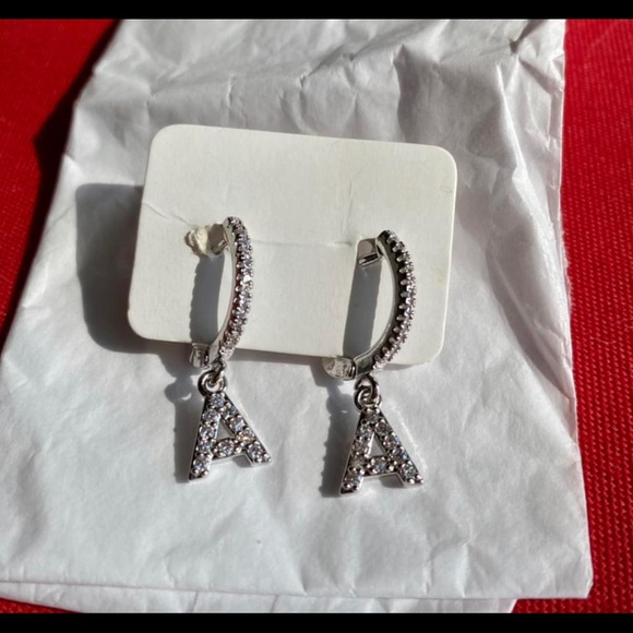 Brighton Jewelry - Brighton cubic zirconia sparkle earrings letter A